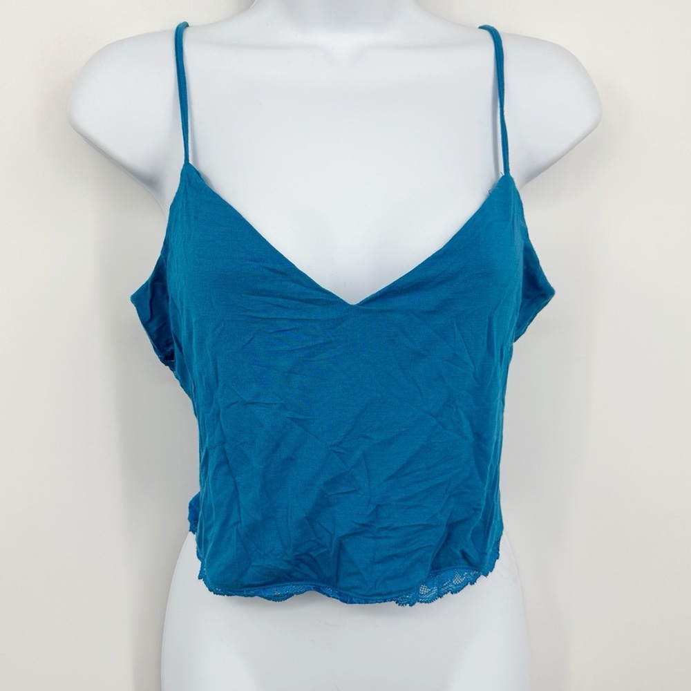 Victoria's Secret Blue Camisole Size Medium Pajamas Sleepwear V Neck